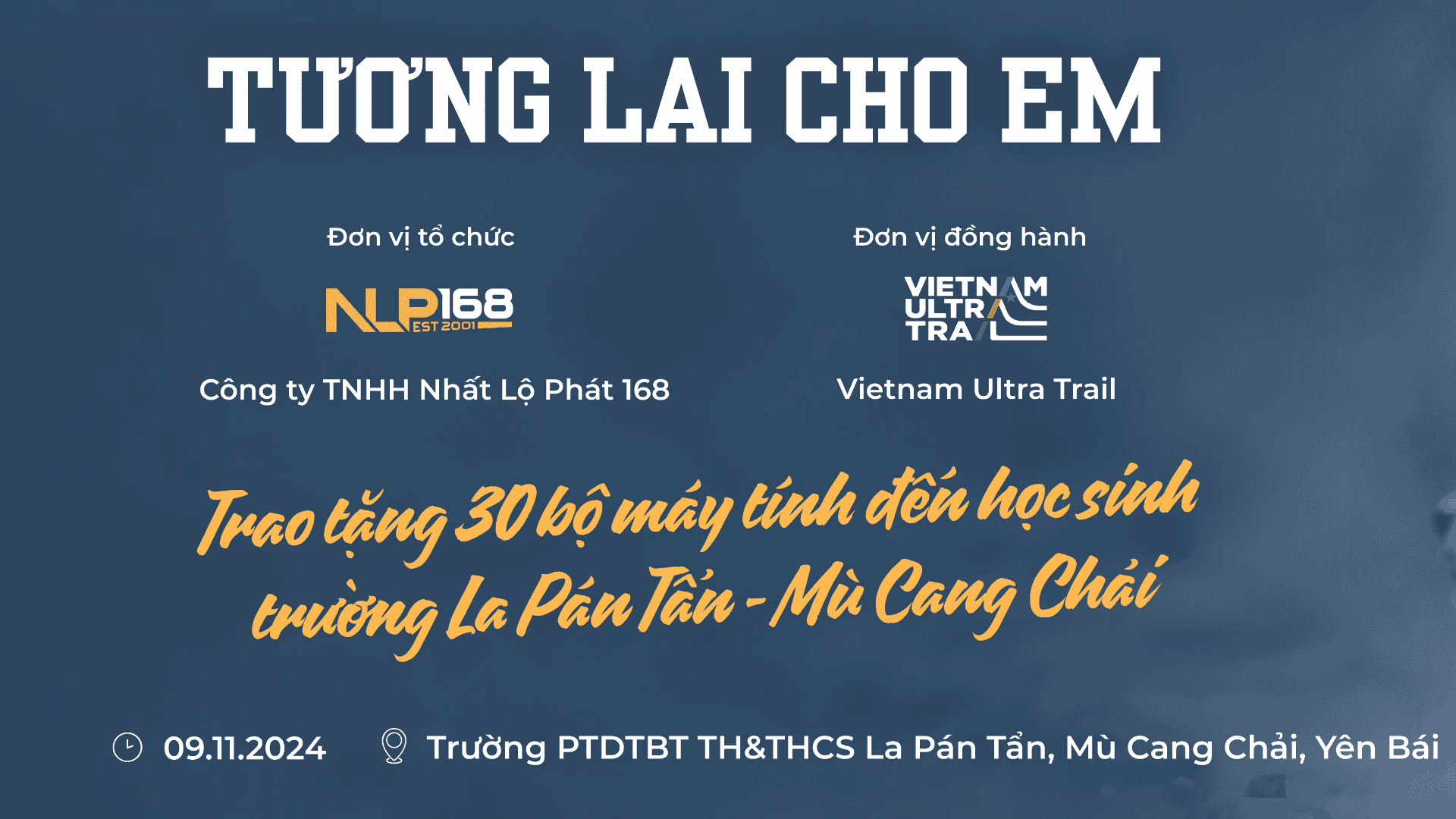 Nhất Lộ Phát 168 trao tặng 30 bộ máy tính tới các em học sinh La Pán Tẩn, Mù Cang Chải