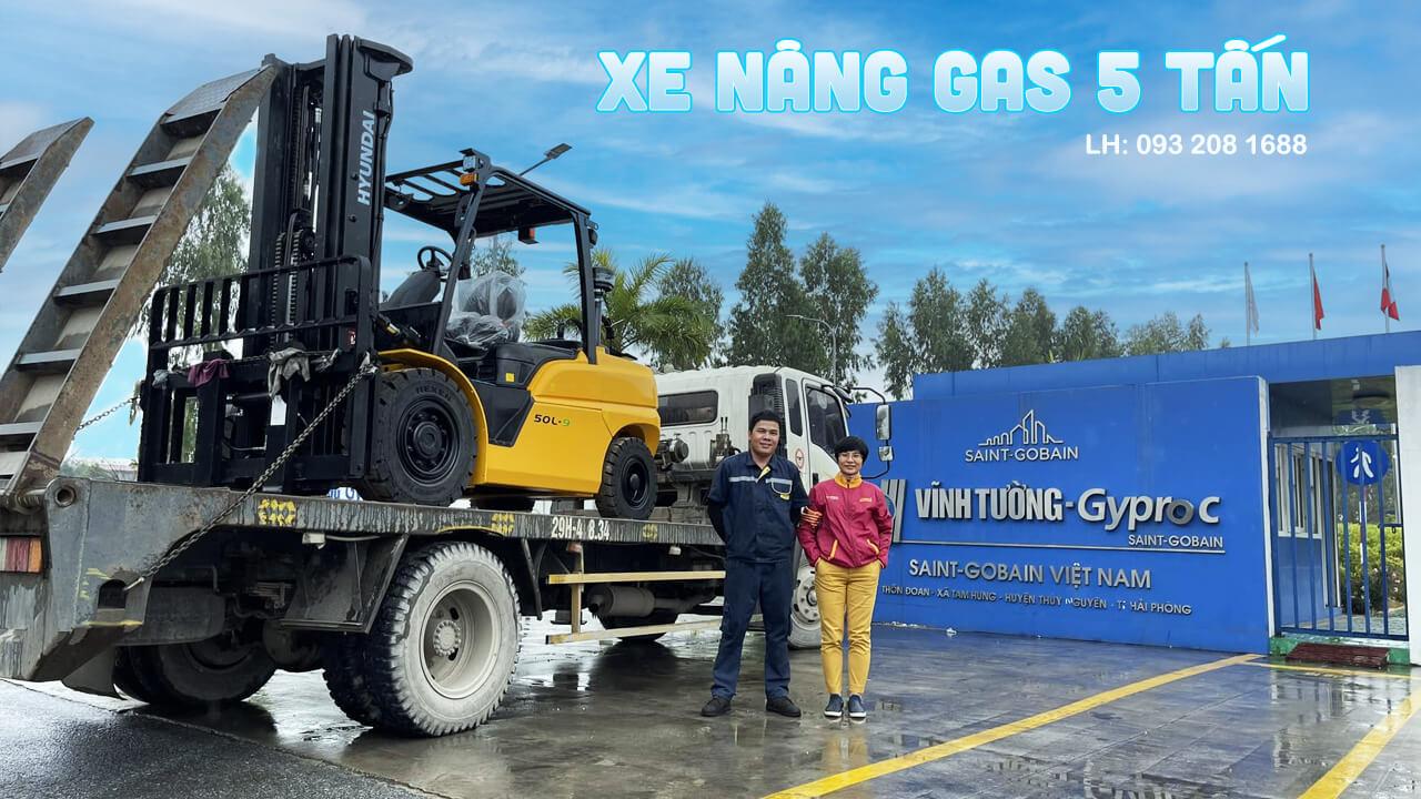 Xe nâng GAS/LPG 5 tấn cho Saint Gobain | Xe nâng ngành sản xuất thạch cao 1.5 tấn – 7 tấn