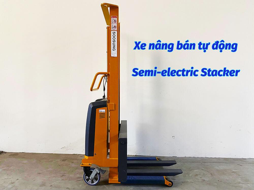 Hướng dẫn sử dụng xe nâng bán tự động 1 tấn | Semi-electric pallet Stacker