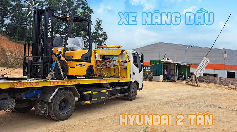 Bàn giao xe nâng dầu 2 tấn Hyundai dòng ngồi lái cho Sinkwang