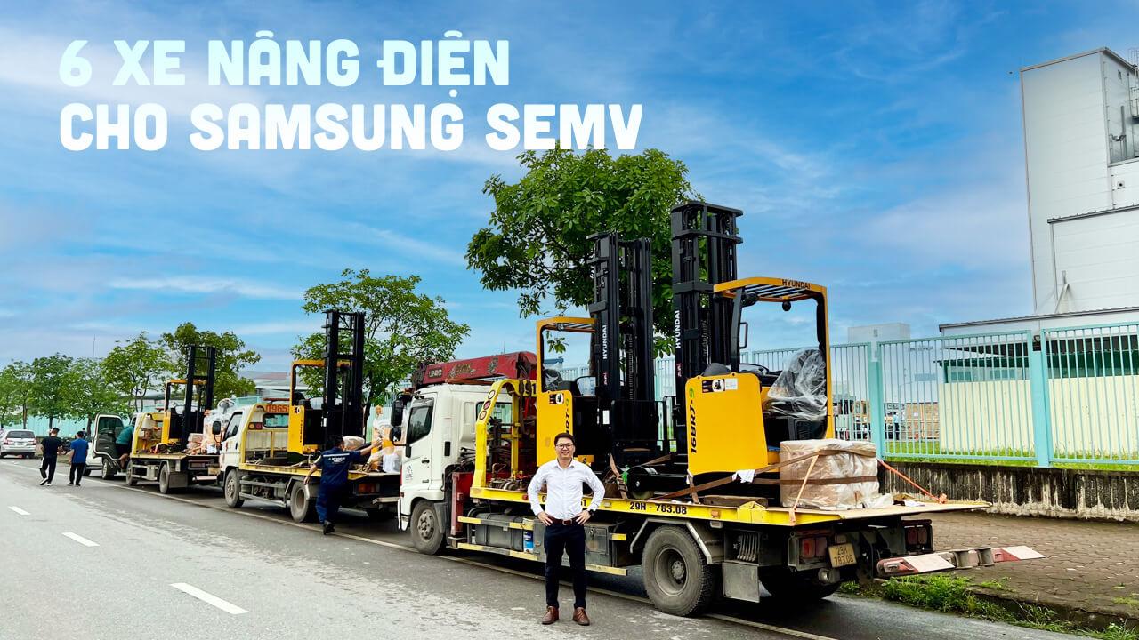 Samsung Thái Nguyên đầu tư thêm 6 xe nâng điện Hyundai Nhất Lộ Phát 168